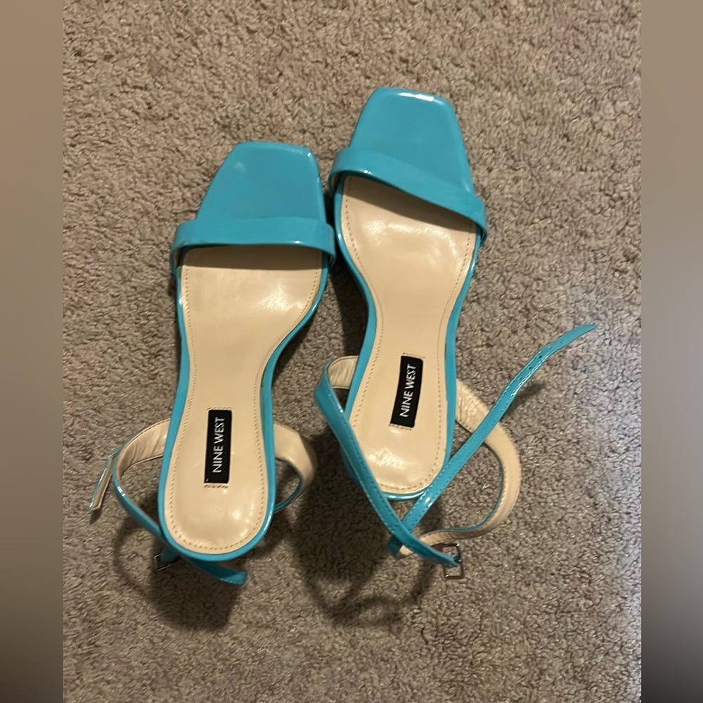 Nine West Women's Blue Strappy Heels